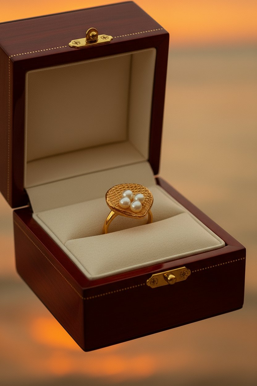 The Seashell Adjustable Ring