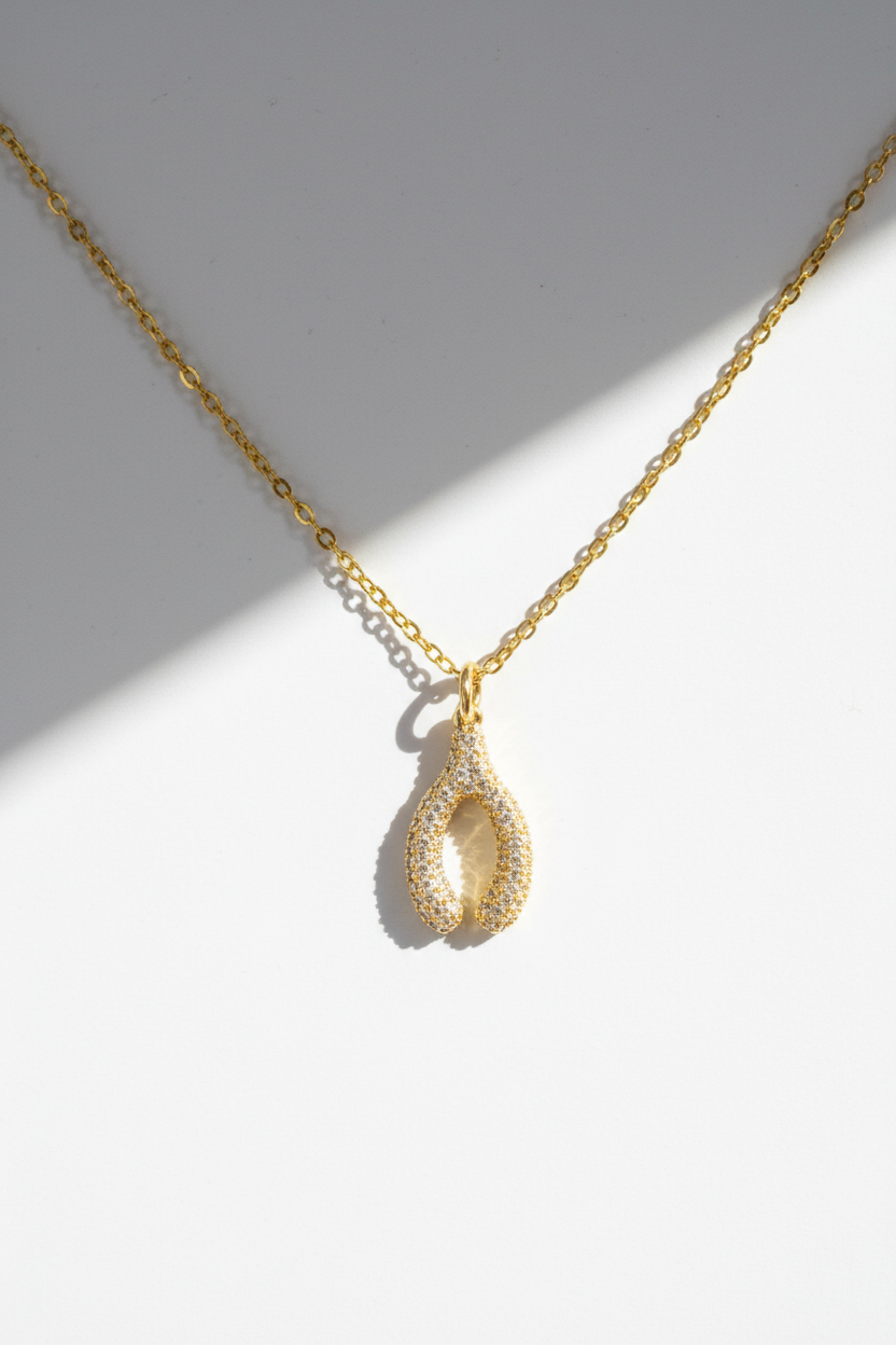 the Wishbone Pendant Necklace