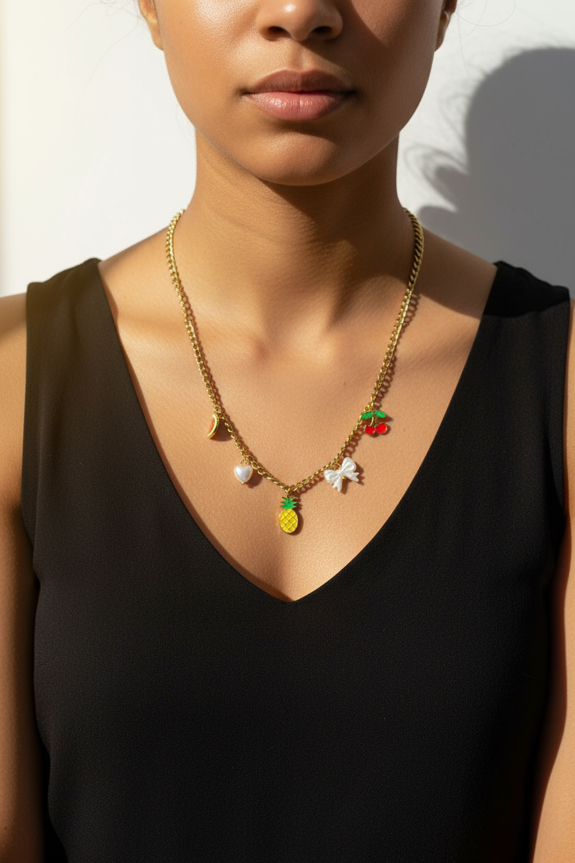 The Tropical Charm Stack Necklace