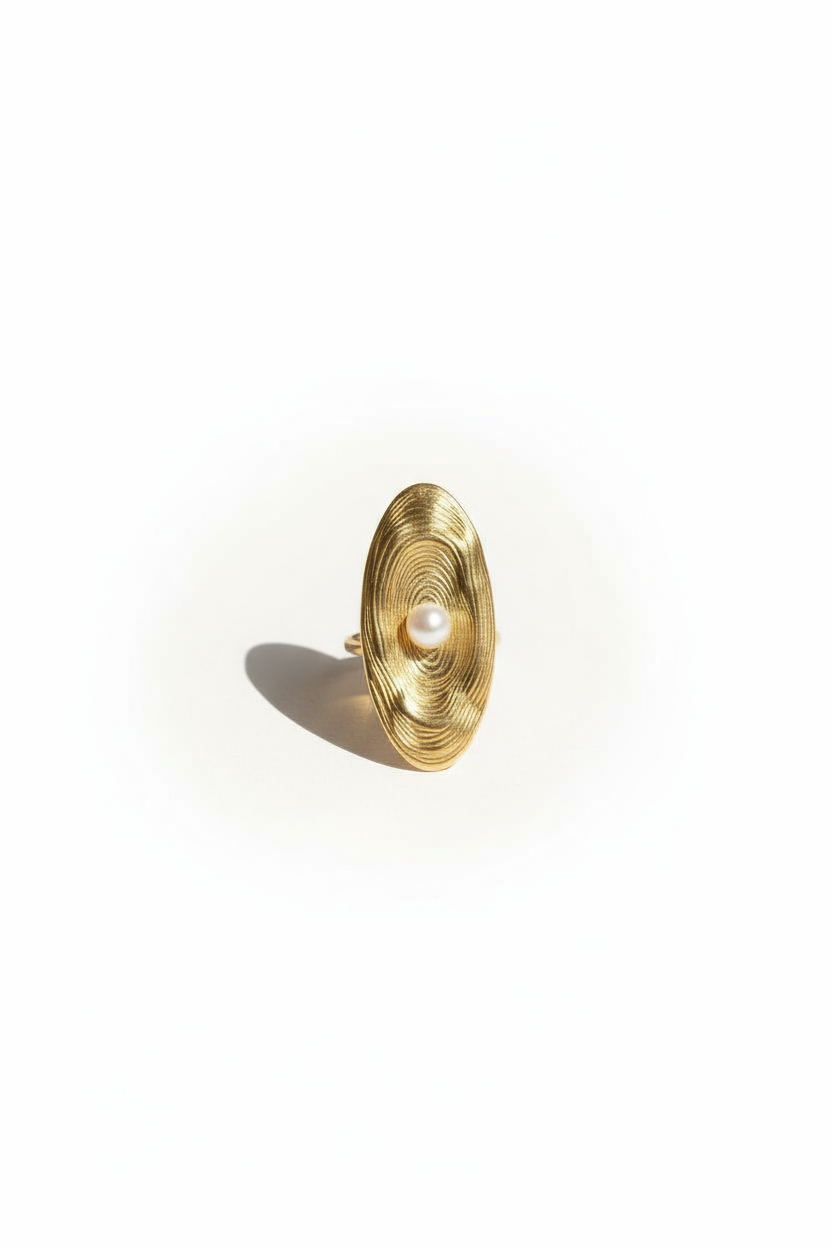 The Pearl Eye Adjustable Ring